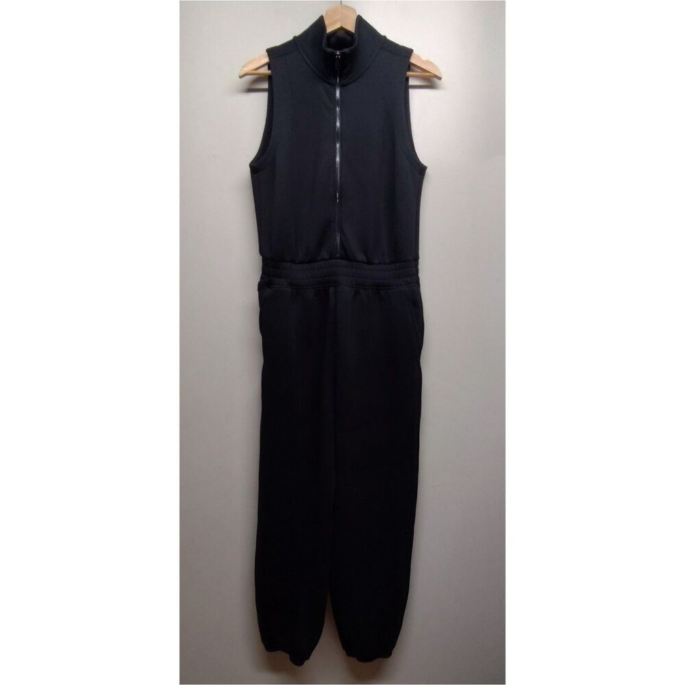 Abercrombie & Fitch YPB Jumpsuit Women M Black Stretch Sleeveless Athleisure